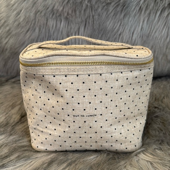 kate spade Handbags - PRICE FIRM kate spade Out To Lunch Tote, Cosmetic Bag Polka-Dot Gold Hardware